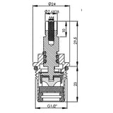 Inventive Creations CC13 1/2" Ceramic Cartridge 1/4 Turn (Sold In Pairs) Inventive Creations
