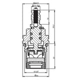 Inventive Creations CC15 1/2" Ceramic Cartridge 1/4 Turn (Sold In Pairs) Inventive Creations