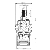 Inventive Creations CC3 1/2" Ceramic Cartridge 1/4 Turn (Sold In Pairs) Inventive Creations