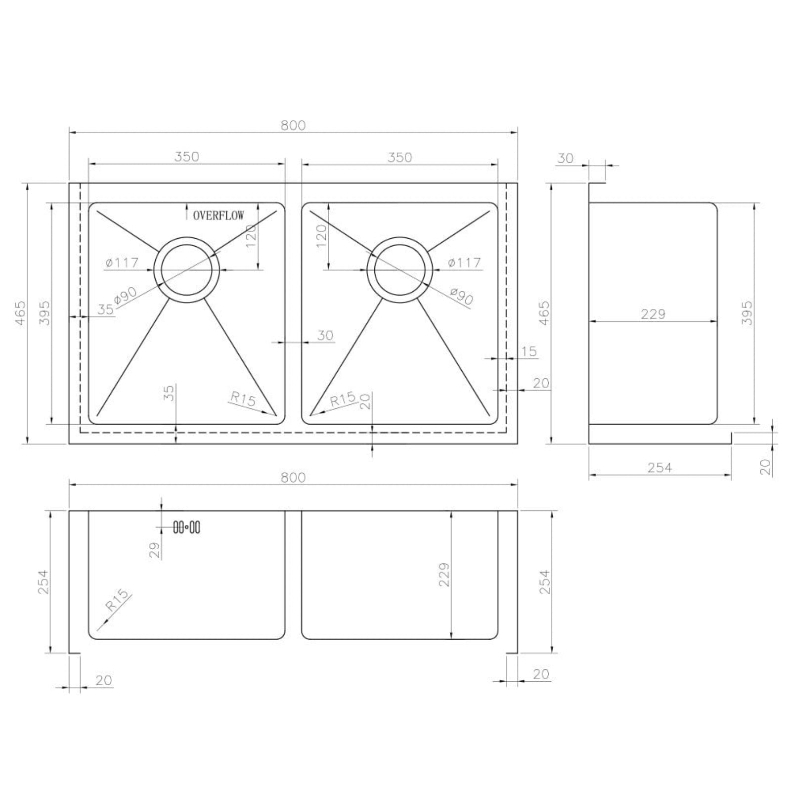 Astini Belfast 800 2.0 Bowl Copper Brushed Stainless Steel Kitchen Sink & Waste Taps UK