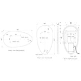 Astini Jacob Teardrop White 500mm LED Tuch Mirror Taps UK