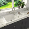 Astini Lago 100 1.0 Bowl Fireclay Ceramic Kitchen Sink with Waste & Overflow Taps UK