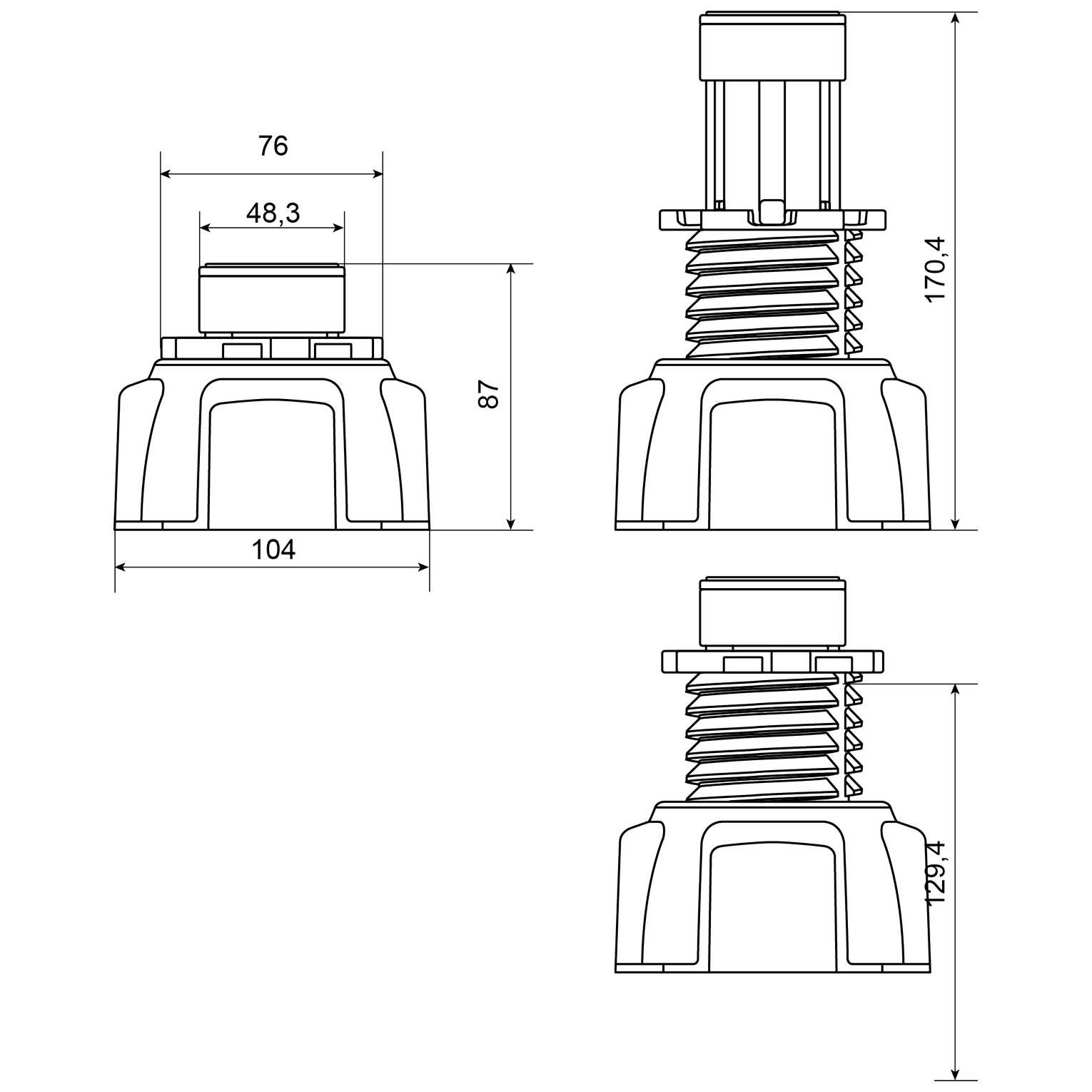 Wirquin SHOWER TRAY FEET – PACK OF 4 Wirquin