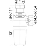 WIRQUIN NEO AIR 1 1/4" 32mm Basin Bottle Trap Wirquin