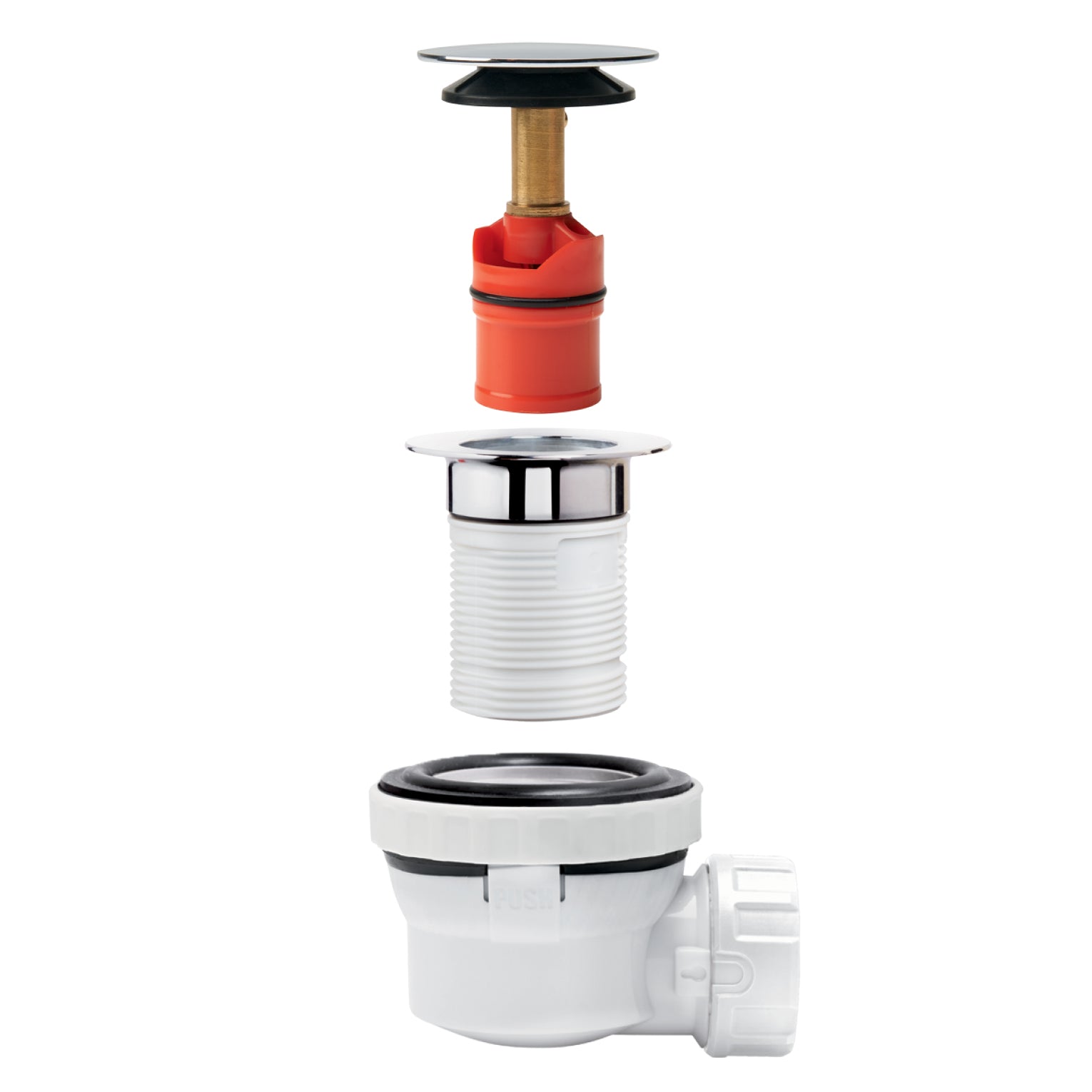 Wirquin Nano 1 1/4" 32mm Basin Waste & Trap - Chrome Wirquin