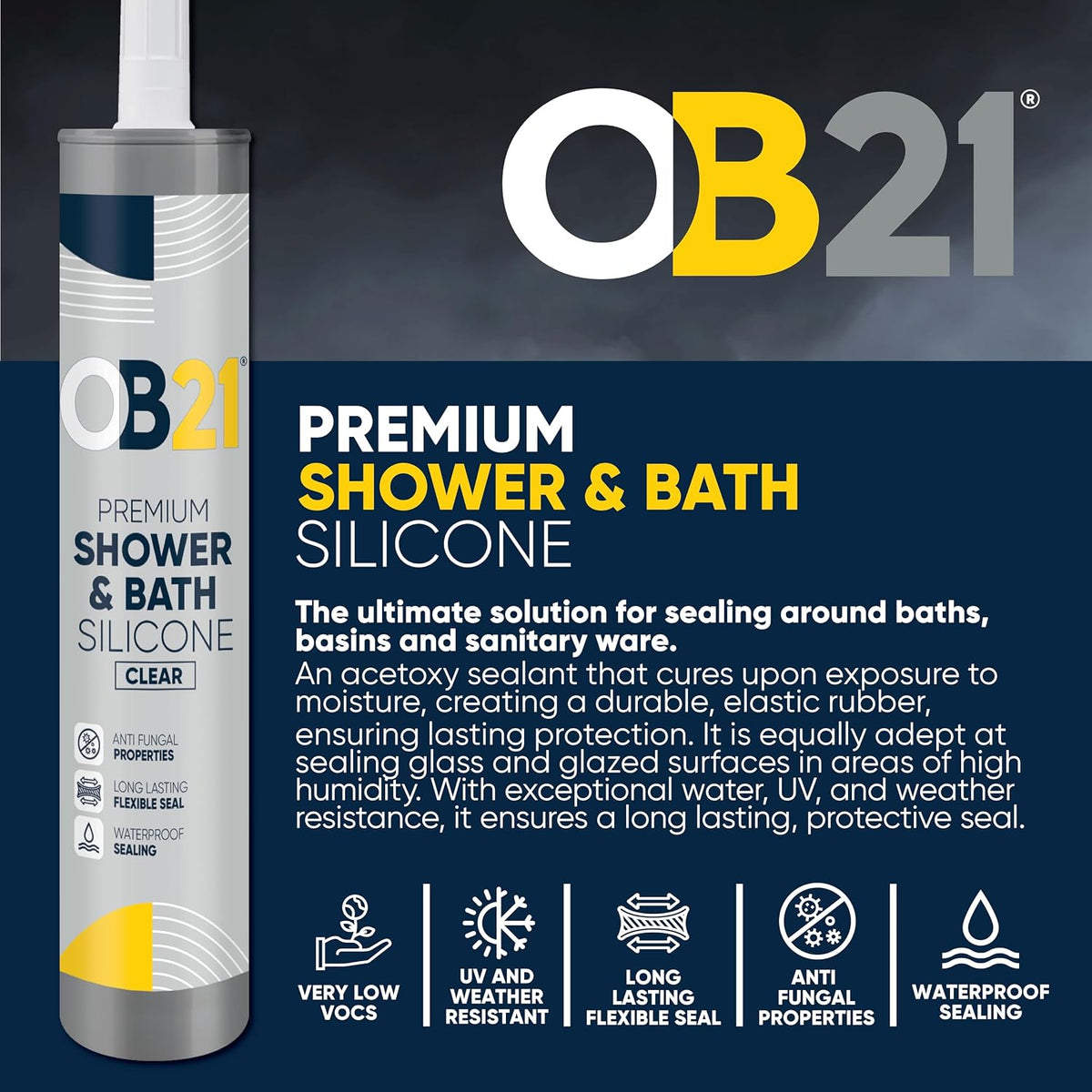 OB21 Premium SHOWER & BATH SILICONE OB1