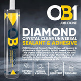 OB1 Diamond Crystal Clear Universal Sealant & Adhesive OB1
