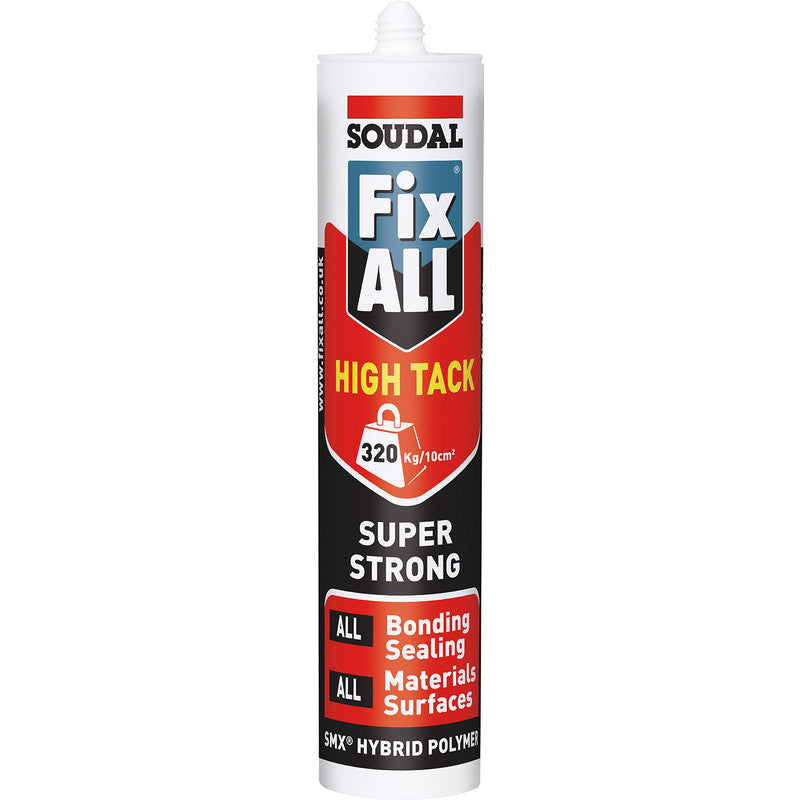 Soudal Fix All High Tack Adhesive & Sealant 290ml White Hartlepool Plumbing Supplies Ltd