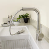 Astini Abele Brushed Stainless Steel Pullout Rinser Kitchen Sink Mixer Tap HK67 Astini
