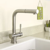 Astini Abele Brushed Stainless Steel Pullout Rinser Kitchen Sink Mixer Tap HK67 Astini