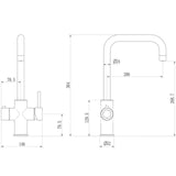 Astini Bollitore² 4 in 1 Boiling Hot & Filtered Cold Kitchen Tap & Tank Kit Astini