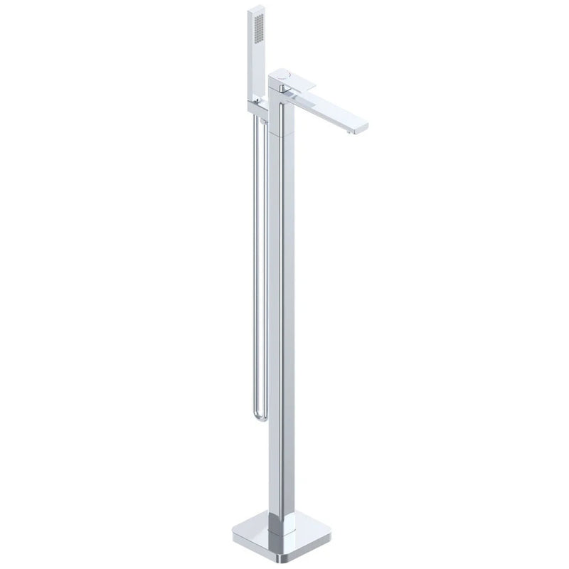 Astini Quadrado Chrome Square Freestanding Bath Tap & Shower Mixer Astini