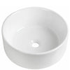 Astini Rrmini 400 Gloss White Round Countertop Basin Taps UK