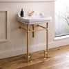 Holborn 1TH 610mm Heated Washstand & Basin - Brushed Brass Holborn