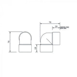 Floplast 40MM ABS solvent weld 90° Bend/Elbow Floplast