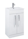 Frontline Aquatrend 600mm 2 Door Floor Standing Vanity Unit & Basin Frontline