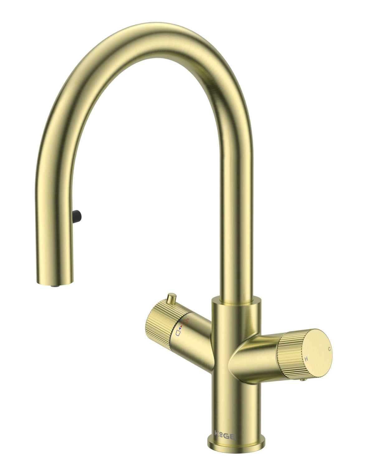 Koge 4 in 1 Swan Pull Out Spout Pack - Brushed Brass