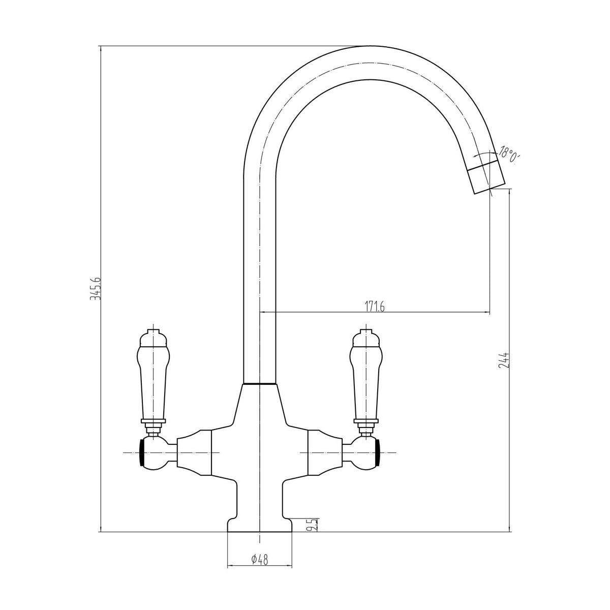 Scudo Harrogate Kitchen Mixer Tap Scudo