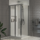 Swan Loughton Column Shower w/ Rail, Hose & Square Head Swan