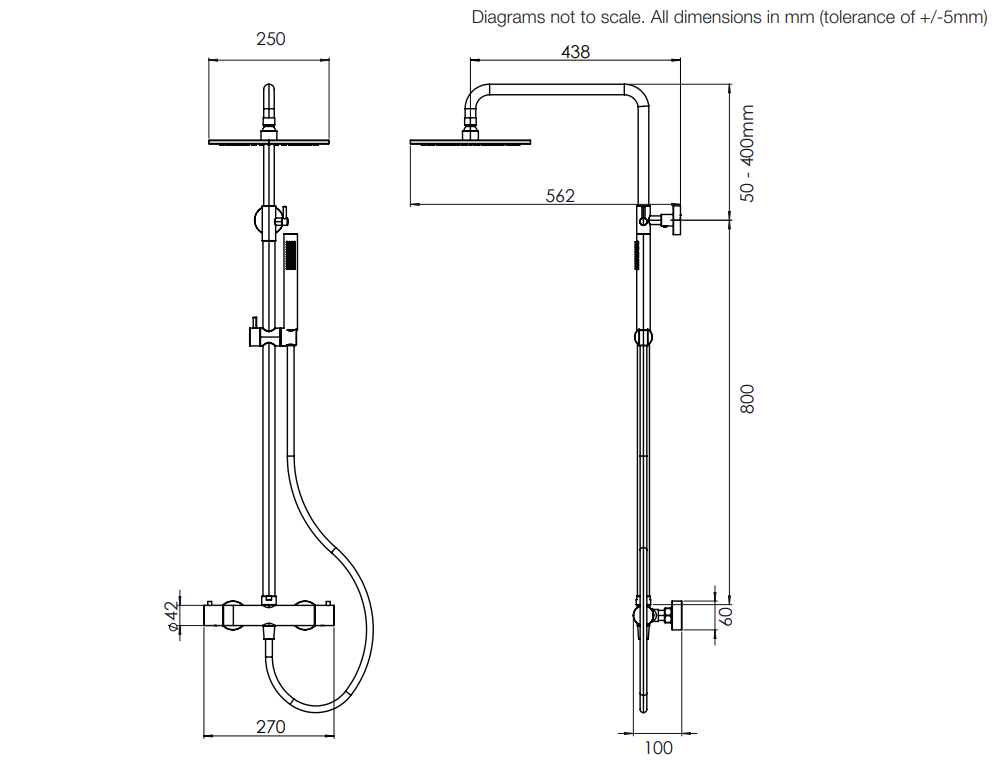 Tavistock Cohort Dual Function Bar Valve Shower System - Stainless Steel Tavistock