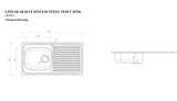 Linear SBSD 1th 950x508mm Sink - Waste Sold Separately HPS Hartlepool Plumbing Supplies