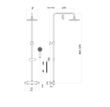 Swan Loughton Column Shower w/ Rail, Hose & Round Head Swan