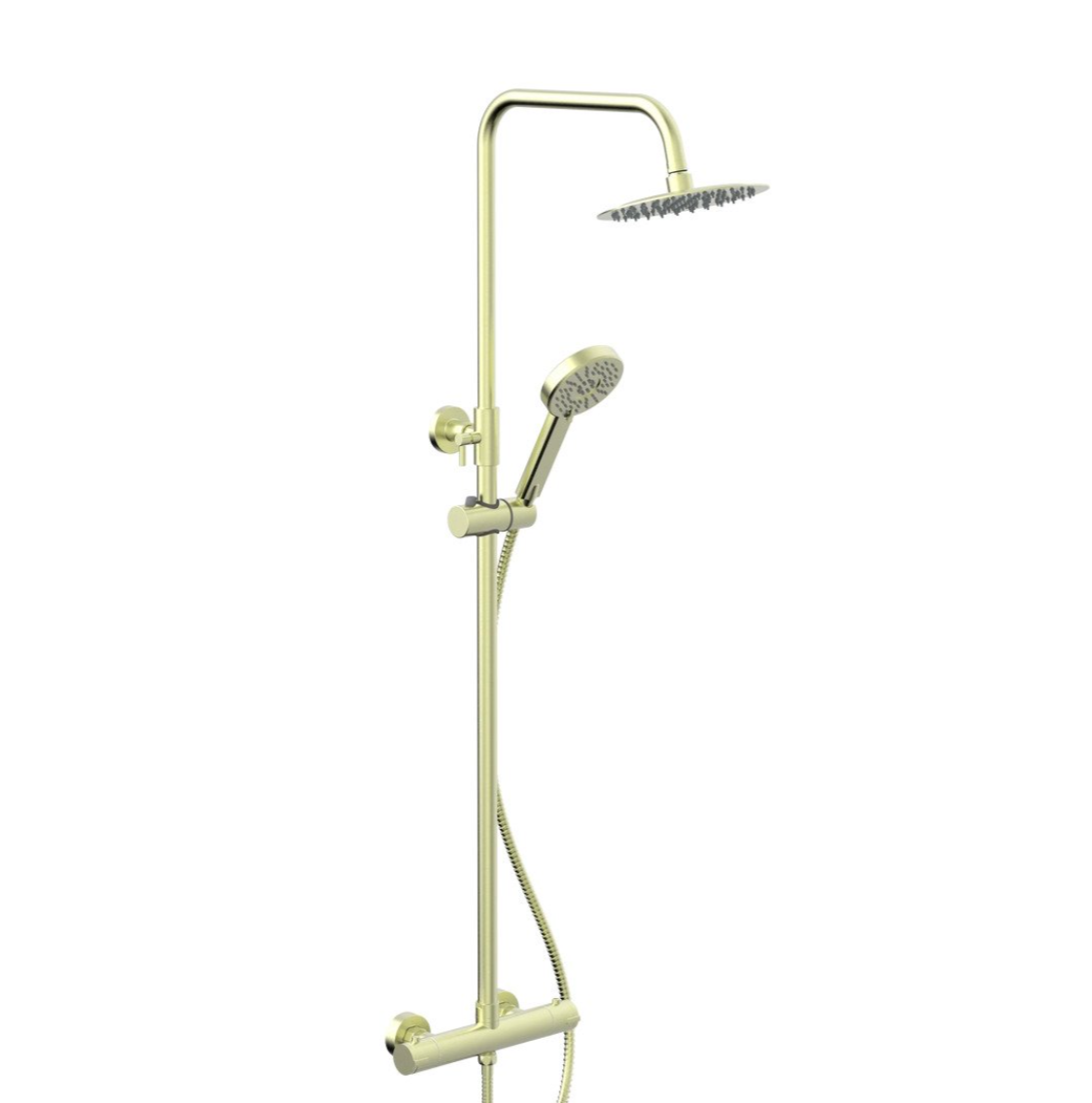 Swan Loughton Column Shower w/ Rail, Hose & Round Head Swan