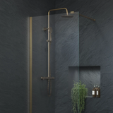 Swan Loughton Column Shower w/ Rail, Hose & Round Head Swan