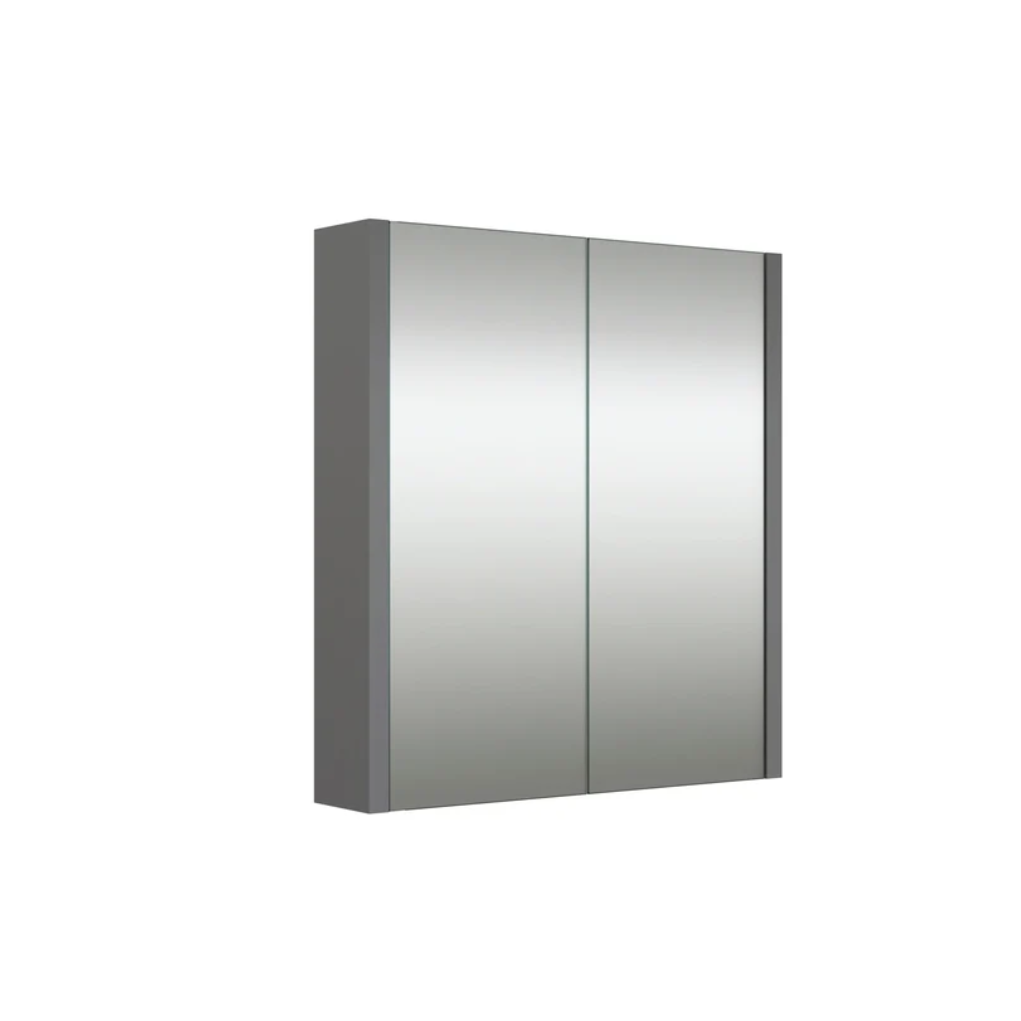 Swan Glebe 580mm x 650mm 2 Door Mirror Cabinet w/ Glass Shelves Swan