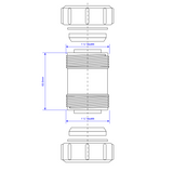 S28M 1 1/4" 32mm Multifit Straight Connector McAlpine Mcalpine