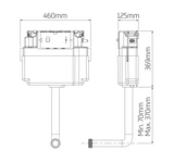 Thomas Dudley Vantage Side Entry Concealed Cistern & 51mm Flush Button Thomas Dudley