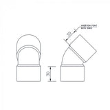Floplast 40MM ABS Solvent Weld 135° (45°) Bend/Elbow Floplast