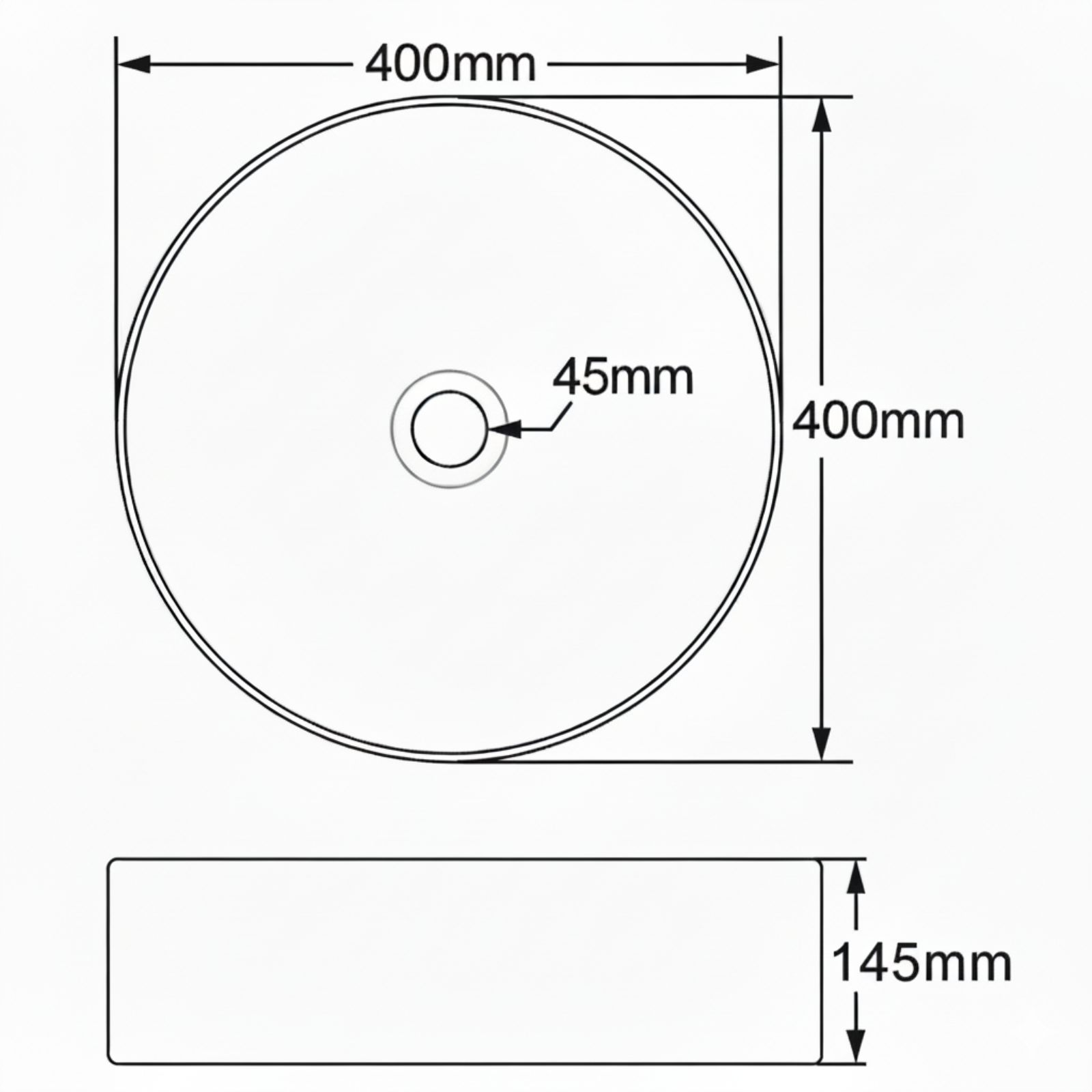 Astini Rrmini 400 Gloss White Round Countertop Basin Taps UK