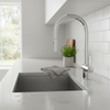 Astini Mayhill Single Lever Pull Out Kitchen Sink Mixer Tap with Brushed Brass Finish