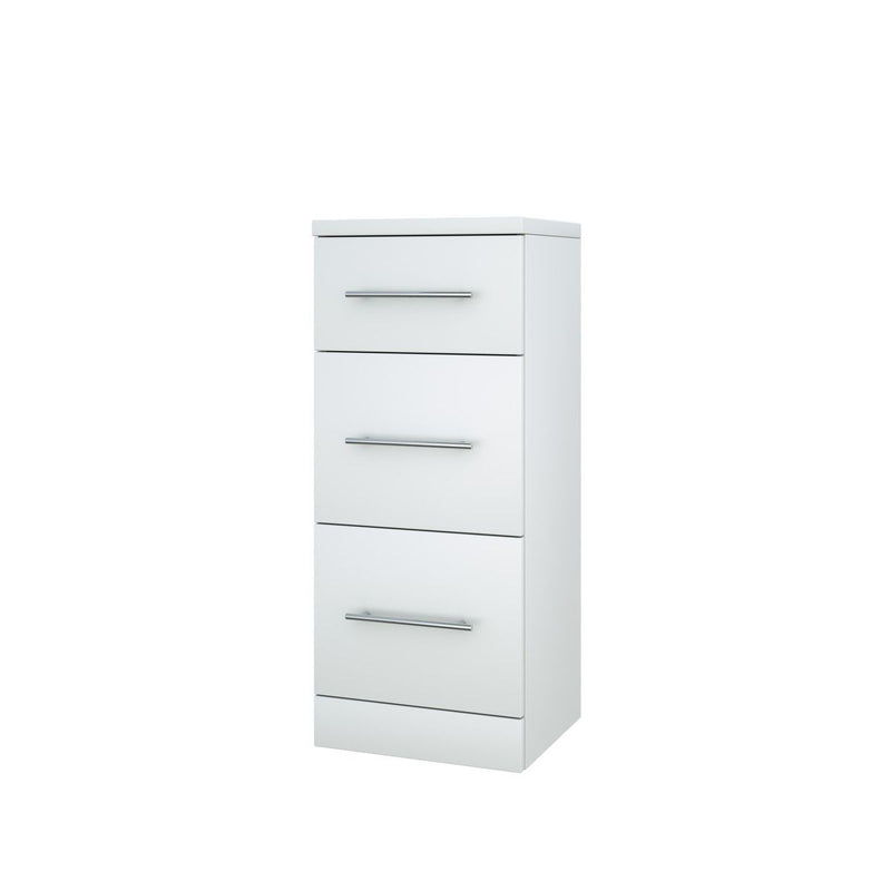 Aqua Classic 350mm 3 Drawer Unit White Gloss Frontline