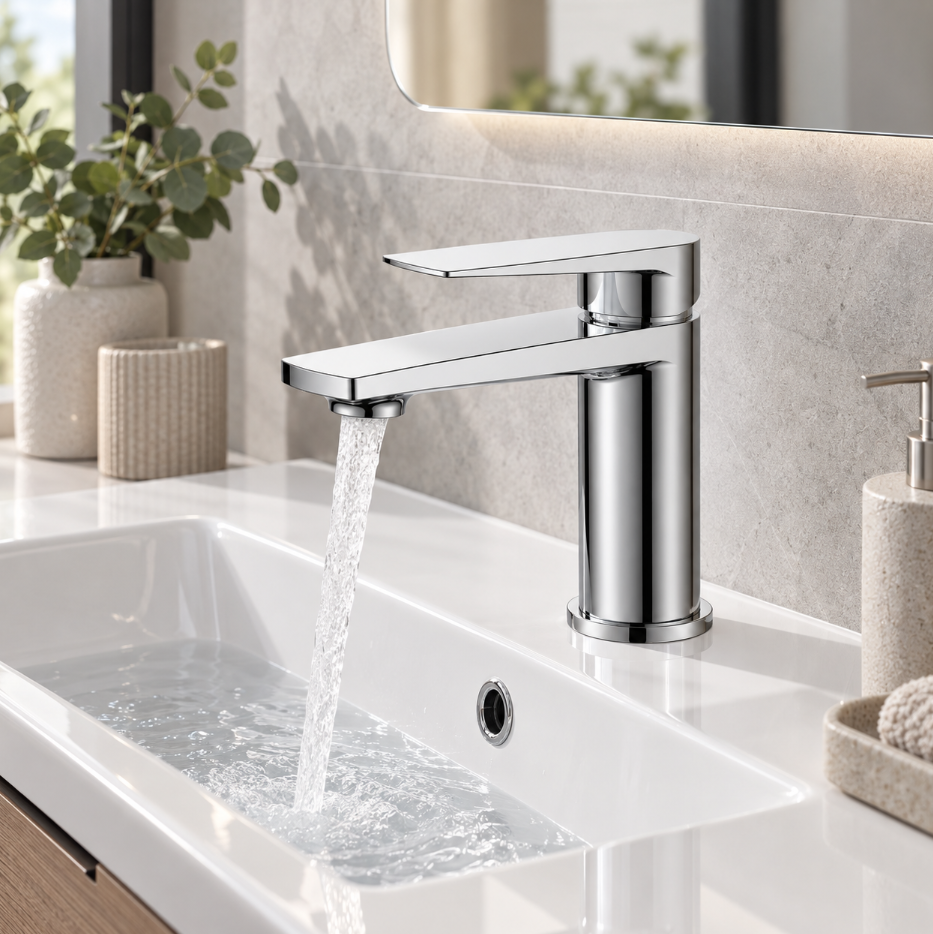 Aqua Pezzo Bath Shower Mixer - Chrome Frontline