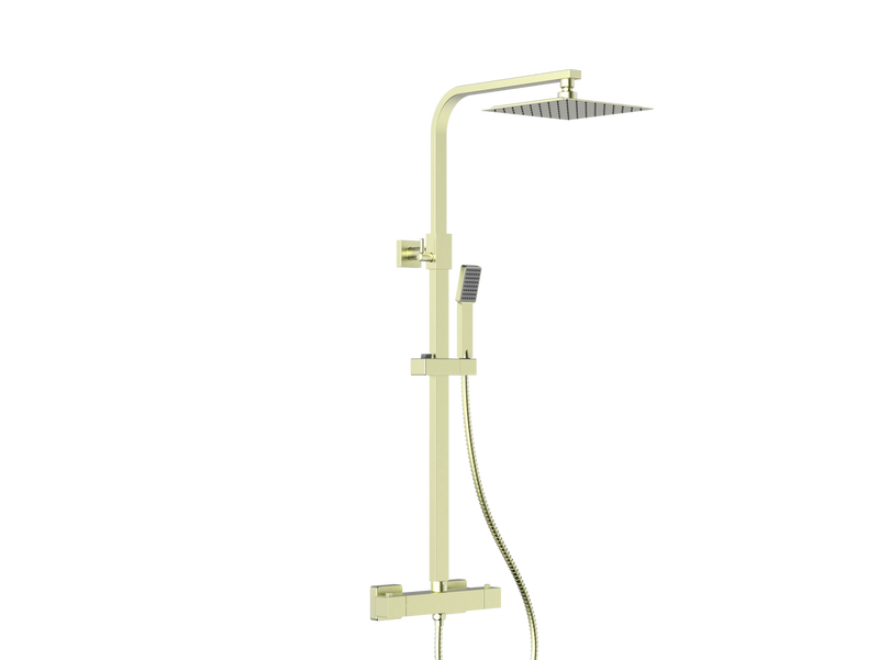 Swan Loughton Column Shower w/ Rail, Hose & Square Head Swan