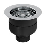 Top Fix Basket Strainer Kitchen Sink Waste Polished Steel Ellsi