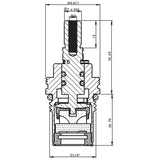 Inventive Creations CC16 1/2" Ceramic Cartridge 1/4 Turn (Sold In Pairs) Inventive Creations