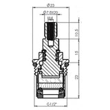 Inventive Creations CC4 1/2" Ceramic Cartridge 1/4 Turn (Sold In Pairs) Inventive Creations