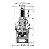 Inventive Creations CC8 1/2" Ceramic Cartridge 1/4 Turn (Sold In Pairs) Inventive Creations