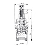 Inventive Creations CC9 1/2" Ceramic Cartridge 1/4 Turn (Sold In Pairs) Inventive Creations