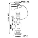 Wirquin Touchless Flush Valve 1 1/2" & 2" Outlet Wirquin