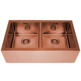 Astini Belfast 800 2.0 Bowl Copper Brushed Stainless Steel Kitchen Sink & Waste Taps UK