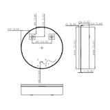Astini Monty Round Black Single Door LED Mirror Cabinet Taps UK