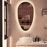 Astini Jacob Teardrop White 500mm LED Tuch Mirror Taps UK