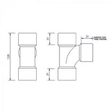Floplast 40MM ABS Solvent Weld Swept Tee Floplast