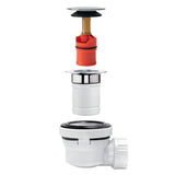 Wirquin Nano 1 1/4" 32mm Basin Waste & Trap - Chrome Wirquin