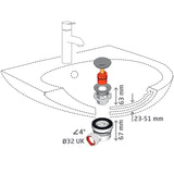 Wirquin Nano 1 1/4" 32mm Basin Waste & Trap - Chrome Wirquin
