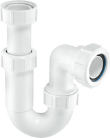 ASA10 1 1/4" 32mm Adjustable Inlet Tubular Swivel ‘P’ Trap McAlpine Mcalpine